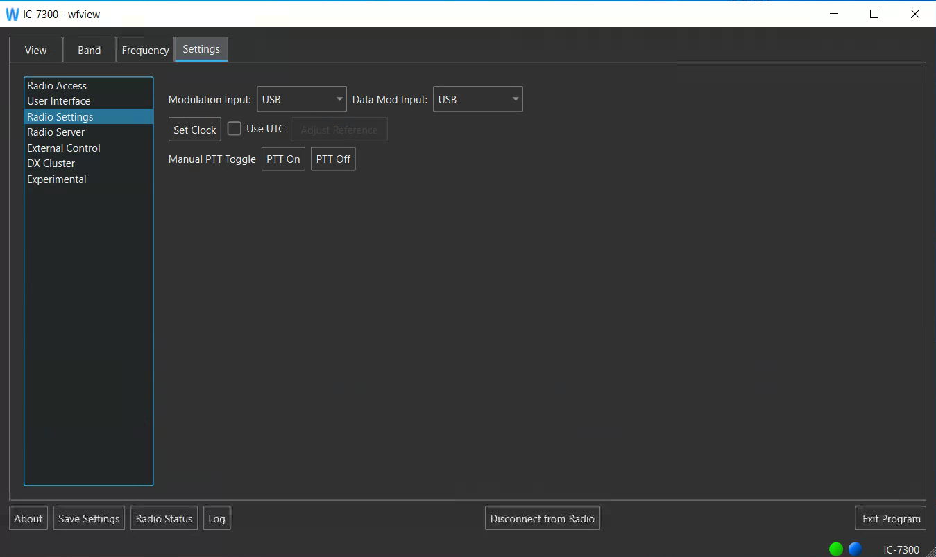 Radio Settings Radio Settings
